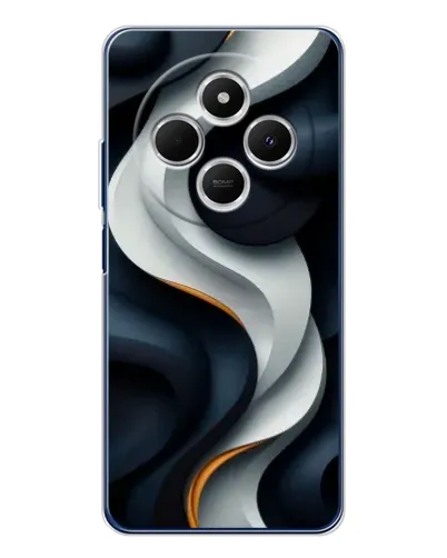 Чохол для Xiaomi Poco C75 з картинкою «Об'ємні чорно-білі стрічки» Чохол для Xiaomi Poco C75 з картинкою «Об'ємні чорно-білі стрічки»