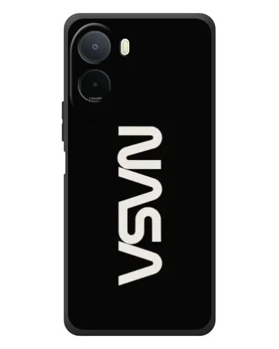 Чехол для Xiaomi Poco C81 Pro с картинкой «NASA — вертикальный логотип»