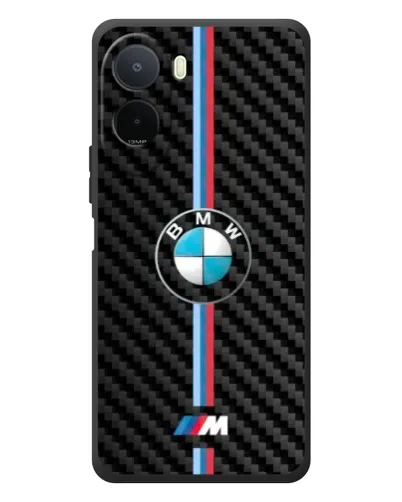 Чехол для Xiaomi Poco C81 Pro с картинкой «Эмблема BMW и карбон»