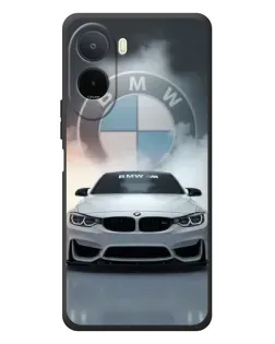 Чехол для Xiaomi Poco C81 Pro с картинкой «BMW в белом дыму»