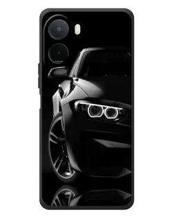 Чехол для Xiaomi Poco C81 Pro с картинкой «Черная BMW — профиль»