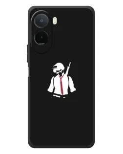 Чехол для Xiaomi Poco C81 Pro с картинкой «PUBG — силуэт воина»