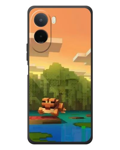 Чехол для Xiaomi Poco C81 Pro с картинкой «Майнкрафт закат солнца»