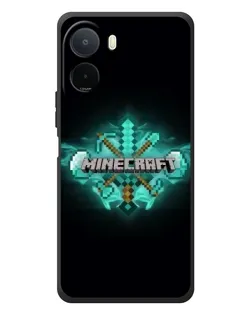 Чехол для Xiaomi Poco C81 Pro с картинкой «Minecraft Diamond лого»