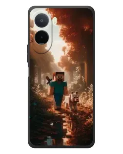 Чехол для Xiaomi Poco C81 Pro с картинкой «Стив в лесу»