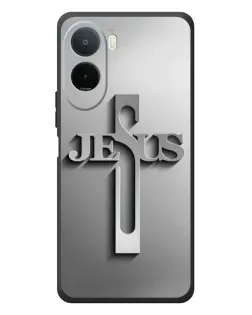 Чехол для Xiaomi Poco C81 Pro с картинкой «Металлический крест Jesus»