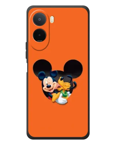 Чехол для Xiaomi Poco C81 Pro с картинкой «Сердце Микки Минни»