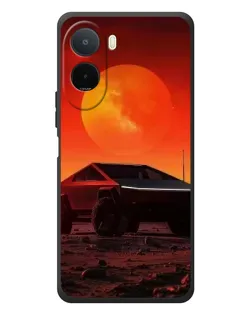 Чехол для Xiaomi Poco C81 Pro с картинкой «Cybertruck на Марсе»