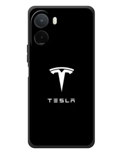 Чехол для Xiaomi Poco C81 Pro с картинкой «Tesla White Logo»