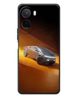 Чехол для Xiaomi Poco C81 Pro с картинкой «Cybertruck в пустыне»
