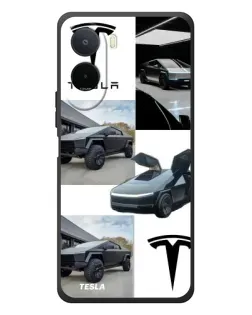 Чехол для Xiaomi Poco C81 Pro с картинкой «Коллаж Cybertruck Tesla»