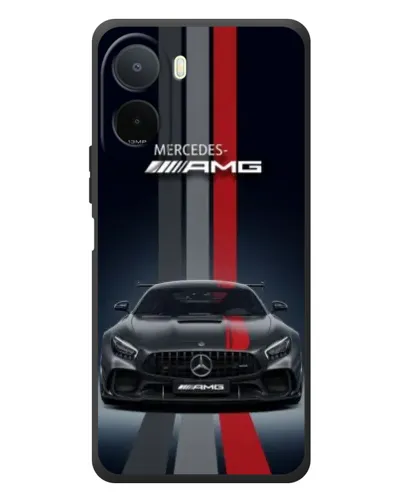Чехол для Xiaomi Poco C81 Pro с картинкой «Mercedes — белый карбон»