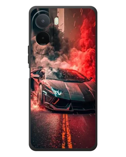 Чехол для Xiaomi Poco C81 Pro с картинкой «Lamborghini красный дым»