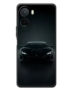 Чехол для Xiaomi Poco C81 Pro с картинкой «Черный Lamborghini Aventador»