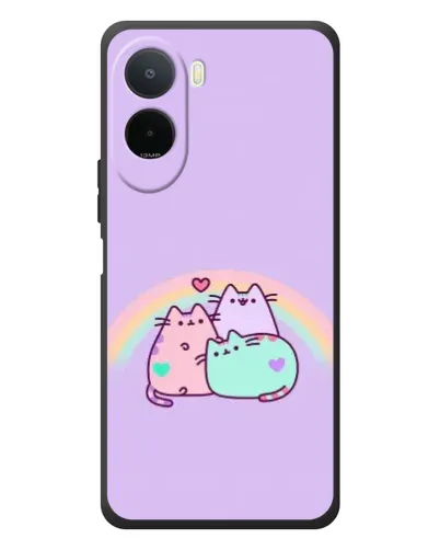 Чехол для Xiaomi Poco C81 Pro с картинкой «Радужные Пушины» Чехол для Xiaomi Poco C81 Pro с картинкой «Радужные Пушины»