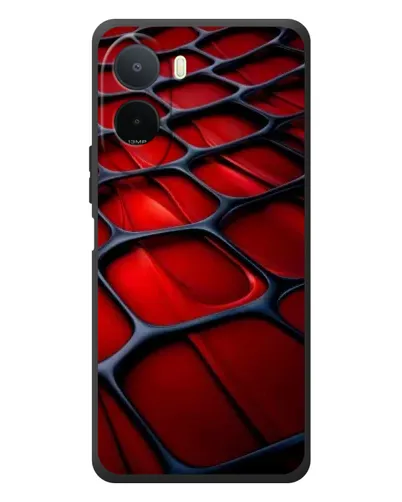 Чехол для Xiaomi Poco C81 Pro с картинкой «Красная глянцевая сетка»