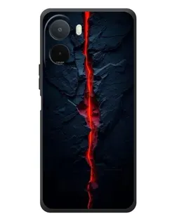 Чехол для Xiaomi Poco C81 Pro с картинкой «Kрасная лавовая трещина»