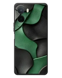 Чехол для Xiaomi Poco C81 Pro с картинкой «Зеленые кожаные волны»