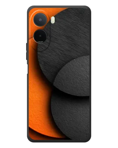 Чехол для Xiaomi Poco C81 Pro с картинкой «Геометрия оранжевых кругов»