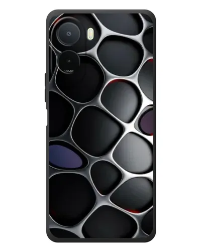 Чехол для Xiaomi Poco C81 Pro с картинкой «Объемная темная решетка»