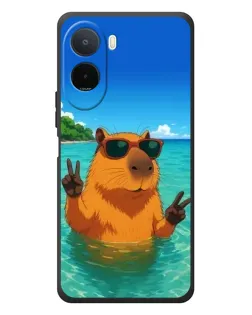 Чехол для Xiaomi Poco C81 Pro с картинкой «Морская капибара»