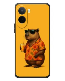 Чехол для Xiaomi Poco C81 Pro с картинкой «Капибара на отдыхе»