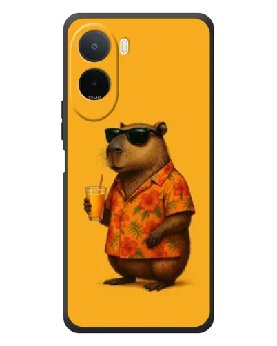 Чехол для Xiaomi Poco C81 Pro с картинкой «Капибара на отдыхе»