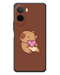 Чехол для Xiaomi Poco C81 Pro с картинкой «Капибара с сердцем»
