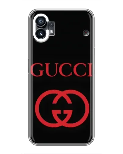 Чехол для Xiaomi Poco C81x с картинкой «Gucci — красный логотип»
