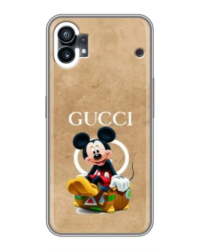Чехол для Xiaomi Poco C81x с картинкой «Микки Маус Gucci — крафт»