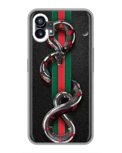 Чехол для Xiaomi Poco C81x с картинкой «Gucci — змея на полосе» Чехол для Xiaomi Poco C81x с картинкой «Gucci — змея на полосе»