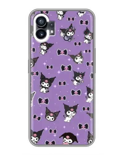 Чехол для Xiaomi Poco C81x с картинкой «Kuromi — паттерн»
