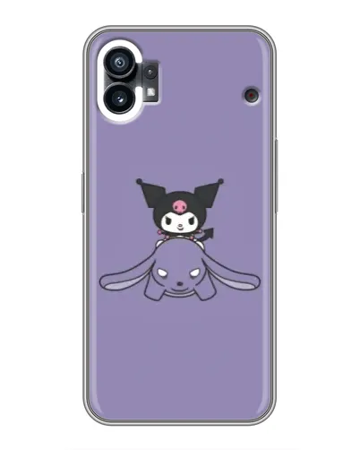 Чехол для Xiaomi Poco C81x с картинкой «Kuromi на лиловом фоне»