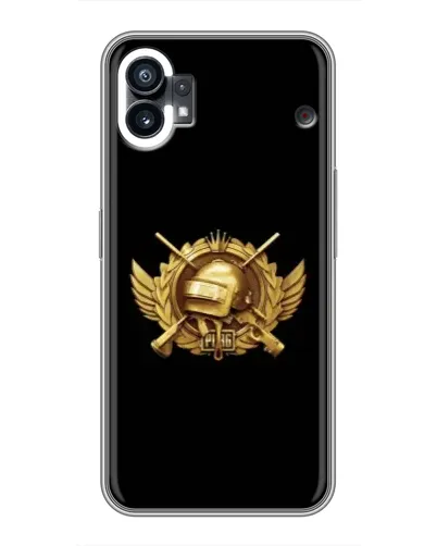 Чехол для Xiaomi Poco C81x с картинкой «PUBG — оранжевый градиент»