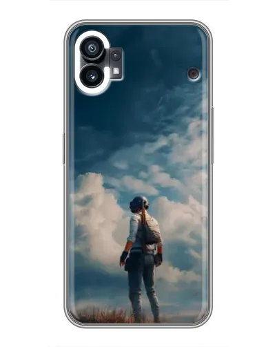 Чехол для Xiaomi Poco C81x с картинкой «Герой PUBG на скале»