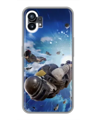 Чехол для Xiaomi Poco C81x с картинкой «Десант PUBG — прыжок»