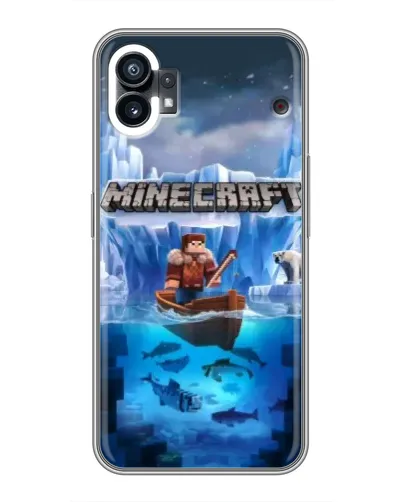 Чехол для Xiaomi Poco C81x с картинкой «Minecraft ледяной мир»