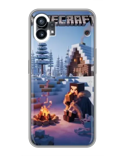 Чехол для Xiaomi Poco C81x с картинкой «Зимний Minecraft»
