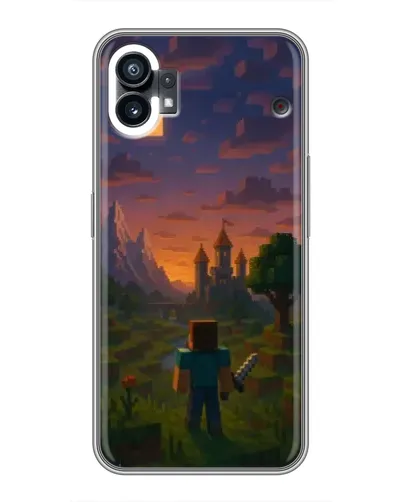 Чехол для Xiaomi Poco C81x с картинкой «Стив у башни»