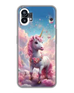 Чехол для Xiaomi Poco C81x с картинкой «Единорог среди облаков»