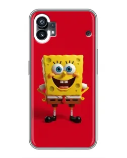 Чехол для Xiaomi Poco C81x с картинкой «Спанч Боб на красном»