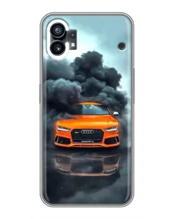 Чехол для Xiaomi Poco C81x с картинкой «Audi в облаках дыма»