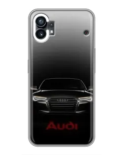 Чехол для Xiaomi Poco C81x с картинкой «Audi — градиентный контур»