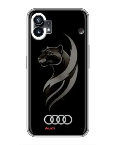 Чехол для Xiaomi Poco C81x с картинкой «Графика — пантера и Audi»