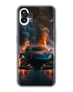 Чехол для Xiaomi Poco C81x с картинкой «Lamborghini дымная эстетика»