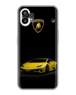 Чехол для Xiaomi Poco C81x с картинкой «Lamborghini желтый акцент»