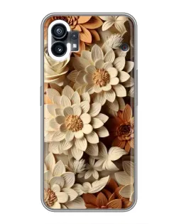 Чехол для Xiaomi Poco C81x с картинкой «Бежевый флористический декор» Чехол для Xiaomi Poco C81x с картинкой «Бежевый флористический декор»