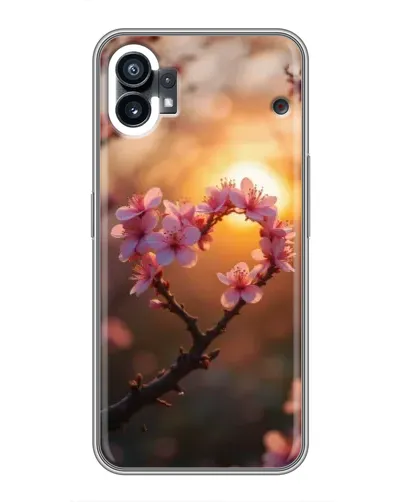 Чехол для Xiaomi Poco C81x с картинкой «Розовый цвет сердце на фоне заката» Чехол для Xiaomi Poco C81x с картинкой «Розовый цвет сердце на фоне заката»