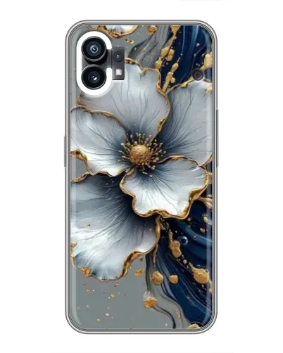 Чехол для Xiaomi Poco C81x с картинкой «Белый цветок и золотой флюид» Чехол для Xiaomi Poco C81x с картинкой «Белый цветок и золотой флюид»