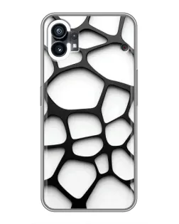 Чехол для Xiaomi Poco C81x с картинкой «Белая объемная сетка»